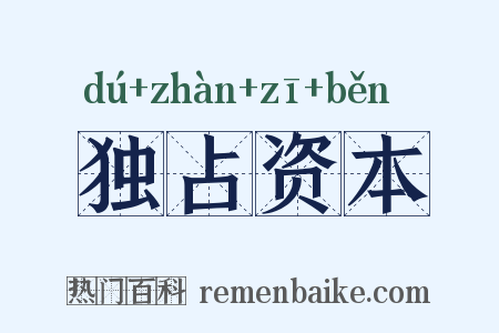 独占资本是什么意思的图片
